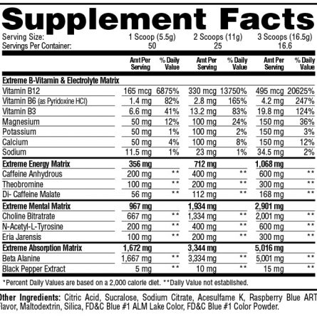 ESP Extreme SuppFact 30Serving Blue Raspberry