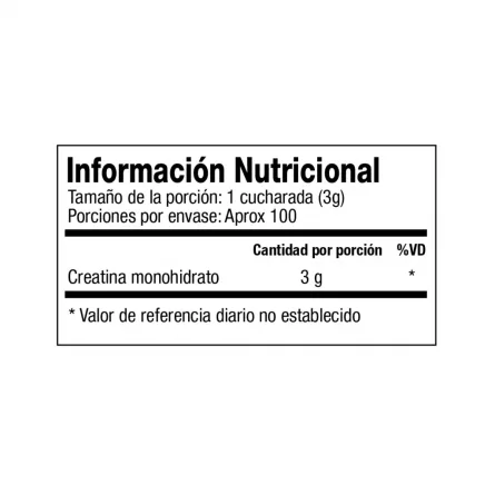 Informacion nutricional Creatina Monohidratada 1024x1024 1