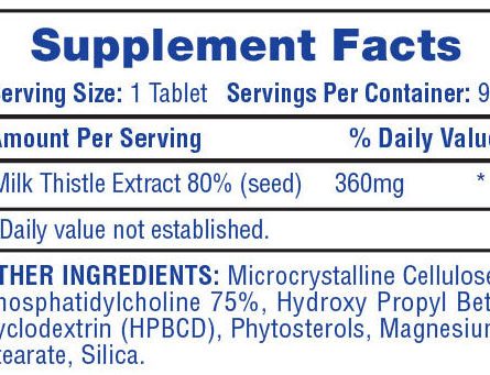 Milk Thistle 90Ct supplement facts fb39faaa f226 4f24 aa54 158c20354db2 501x341