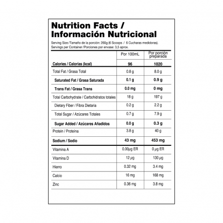 Titan army 2libras informa nutricional Vitanas