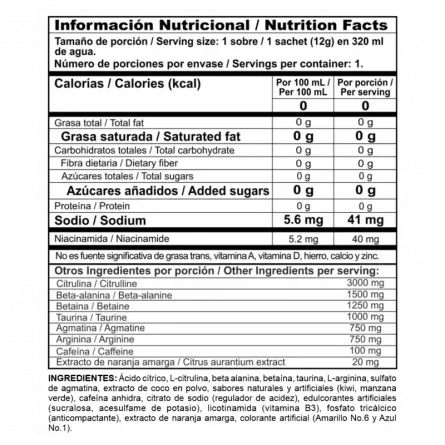 radical tabla nutricional nutramerican pharma big