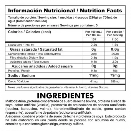 tabla Gainz 3lb nutramerican pharma big