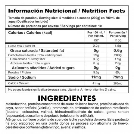 tabla Gainz 6lb nutramerican pharma big