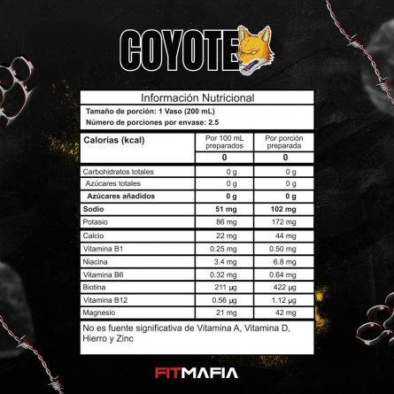 coyote botella tabla
